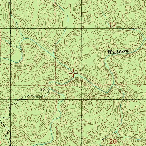 Topographic Map of Third Creek, AL