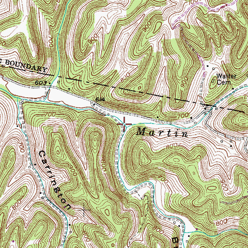 Topographic Map of Brown Hollow, TN
