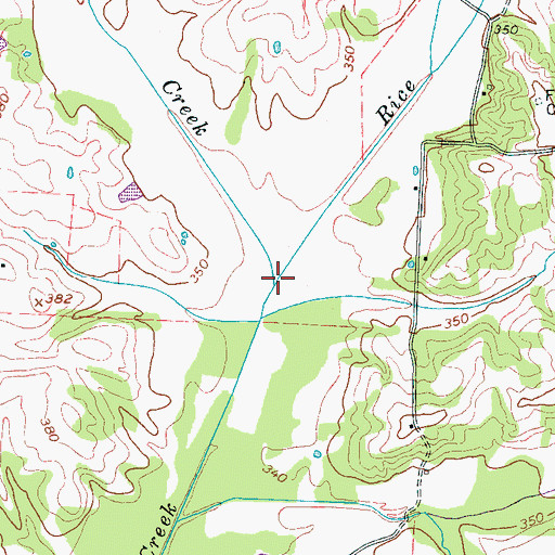 Topographic Map of Browns Creek, TN