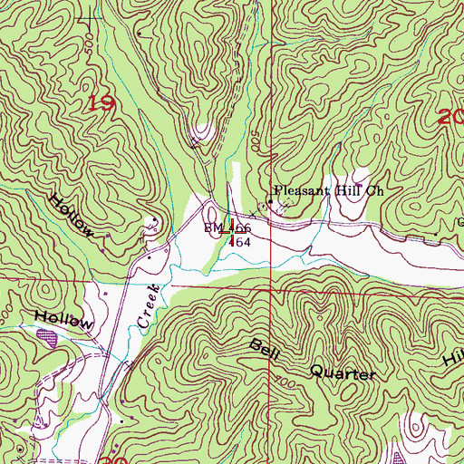 Topographic Map of Thomas Hollow, AL