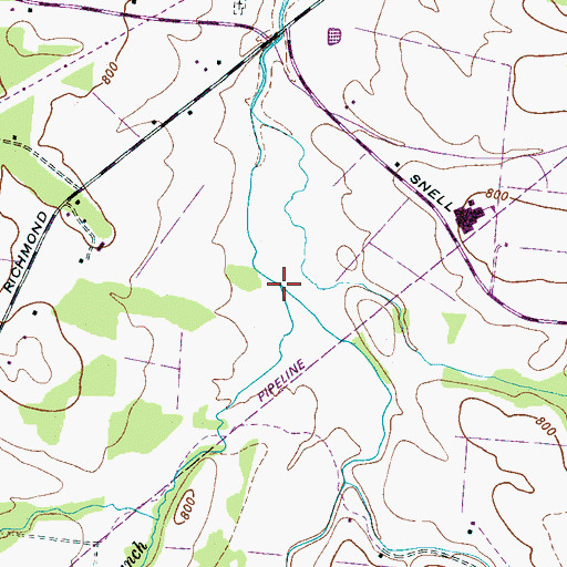Topographic Map of Buchanan Branch, TN