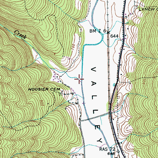 Topographic Map of Buck Creek, TN