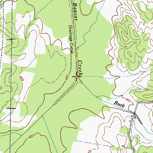 Topographic Map of Buck Ditch, TN