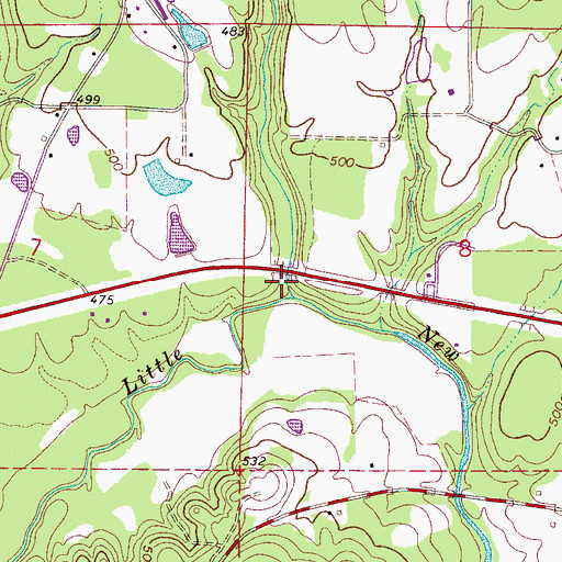 Topographic Map of Thompson Branch, AL