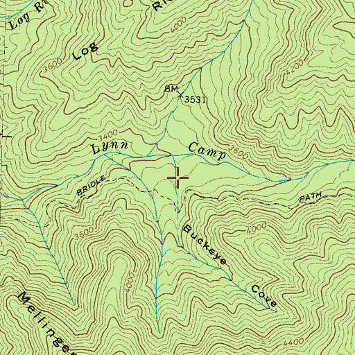 Topographic Map of Buckeye Cove, TN