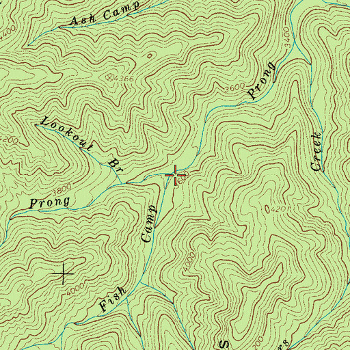 Topographic Map of Buckeye Gap Prong, TN