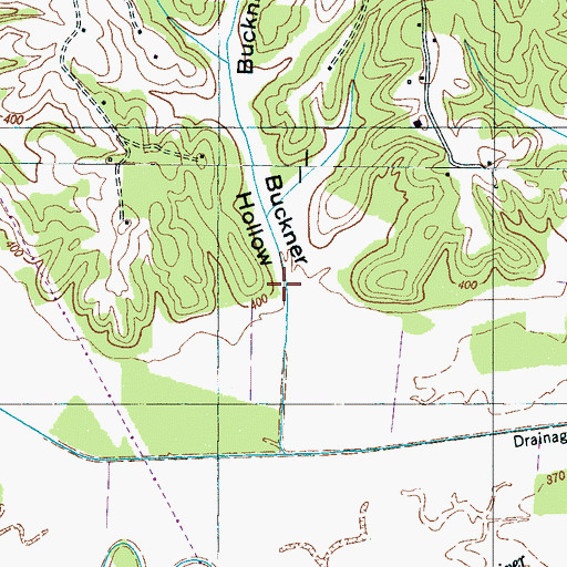 Topographic Map of Buckner Hollow, TN