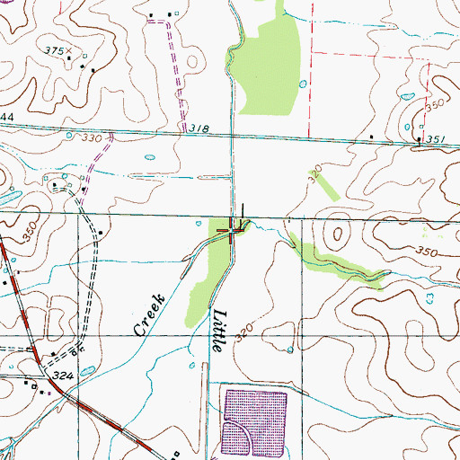 Topographic Map of Bucks Creek, TN