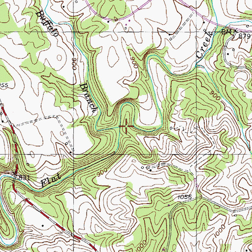 Topographic Map of Buffalo Branch, TN