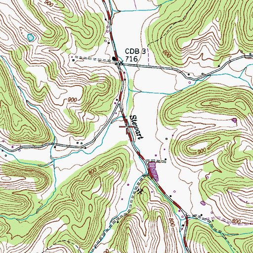 Topographic Map of Bugger Hollow, TN