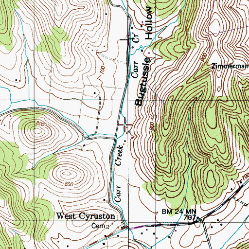 Topographic Map of Bugtussle Hollow, TN