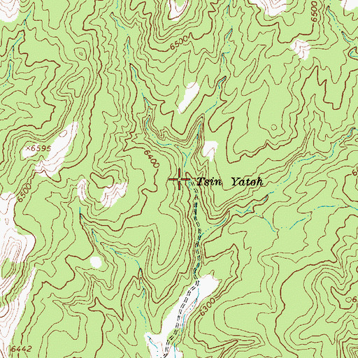 Topographic Map of Tsin Yatoh, AZ