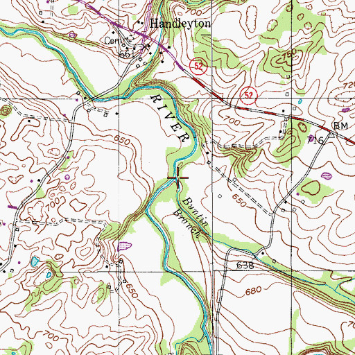 Topographic Map of Buntin Branch, TN