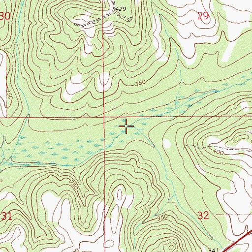 Topographic Map of Thompson Creek, AL