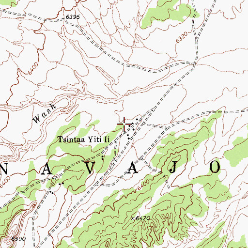 Topographic Map of Tsintaa Yiti Ii, AZ