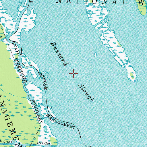 Topographic Map of Buzzard Slough, TN