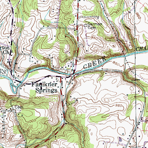 Topographic Map of Bybee Branch, TN