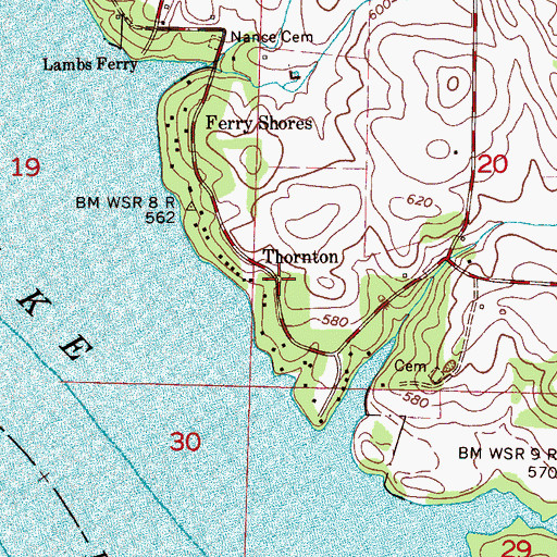 Topographic Map of Thornton, AL
