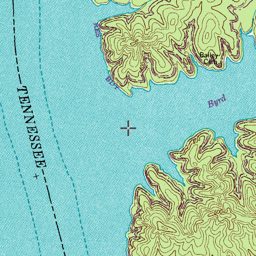 Topographic Map of Byrd Creek, TN