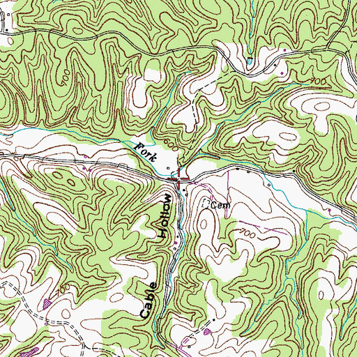 Topographic Map of Cable Hollow, TN
