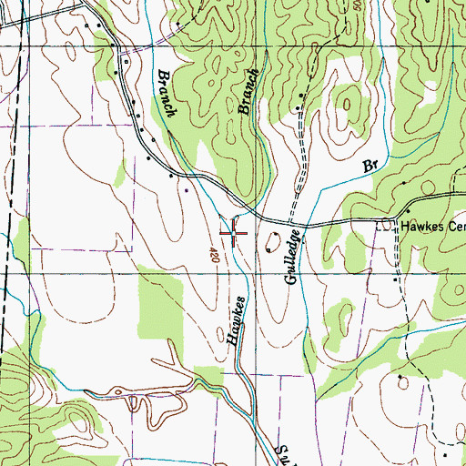 Topographic Map of Cagle Branch, TN