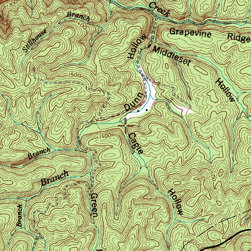 Topographic Map of Cagle Hollow, TN