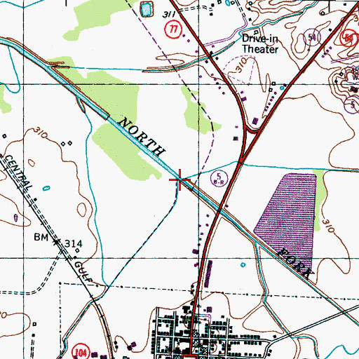 Topographic Map of Cain Creek, TN