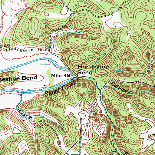 Topographic Map of Callahan Branch, TN
