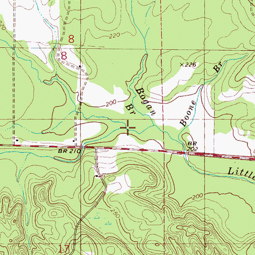 Topographic Map of Thornton Creek, AL