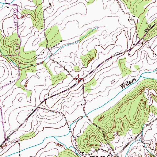 Topographic Map of Caltharp School, TN