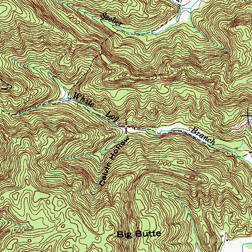 Topographic Map of Calvin Hollow, TN