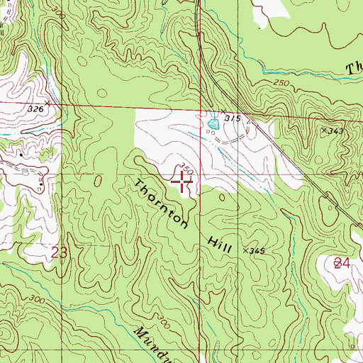 Topographic Map of Thornton Hill, AL