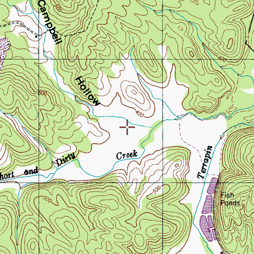 Topographic Map of Campbell Hollow, TN