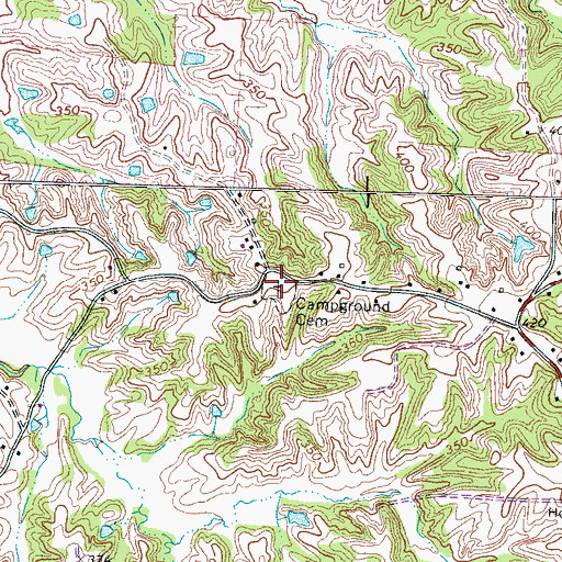 Topographic Map of Campground Cemetery, TN