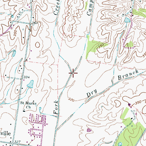 Topographic Map of Campground Spring Creek, TN