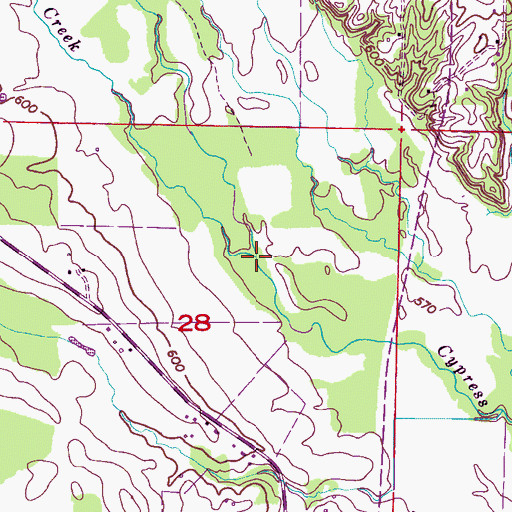 Topographic Map of Threet Creek, AL