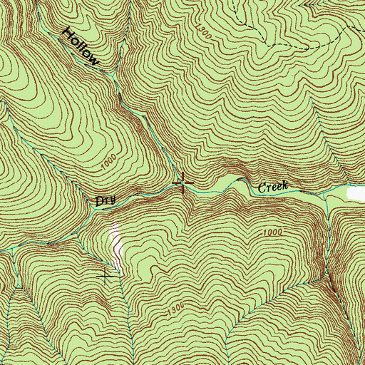 Topographic Map of Cane Hollow, TN