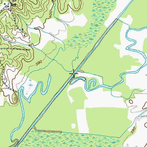 Topographic Map of Caney Creek, TN