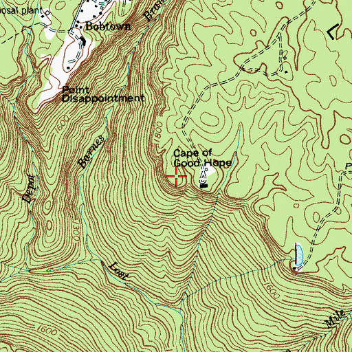 Topographic Map of Cape of Good Hope, TN