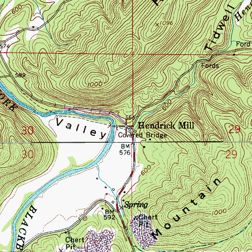 Topographic Map of Tidwell Hollow, AL