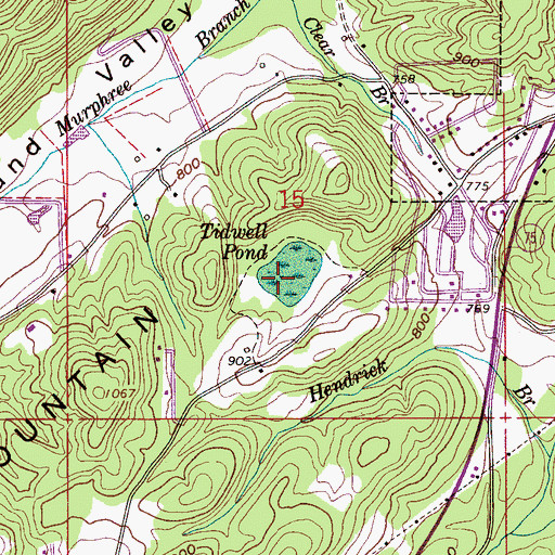 Topographic Map of Tidwell Pond, AL