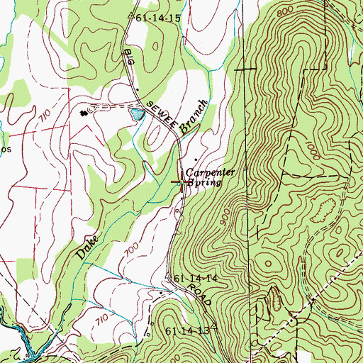 Topographic Map of Carpenter Spring, TN