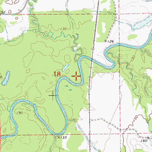 Topographic Map of Tifallili Creek, AL