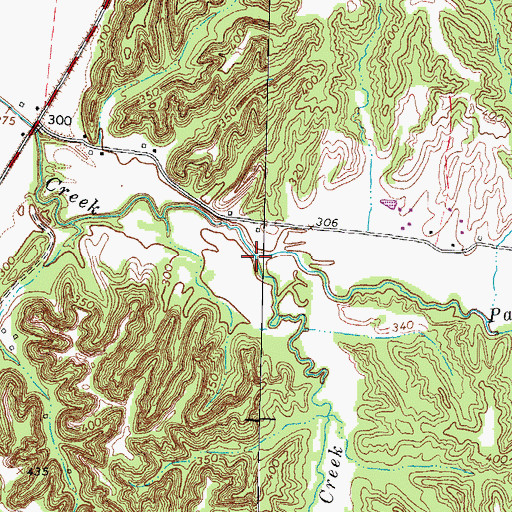 Topographic Map of Carroll Creek, TN