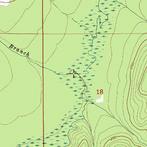 Topographic Map of Tiger Branch, AL