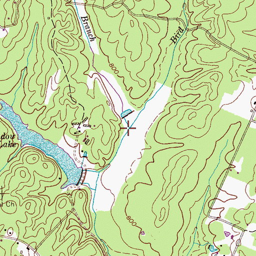 Topographic Map of Carter Branch, TN