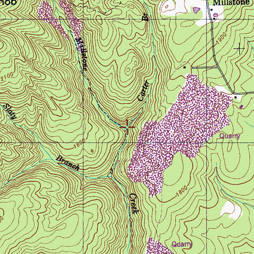 Topographic Map of Carter Branch, TN