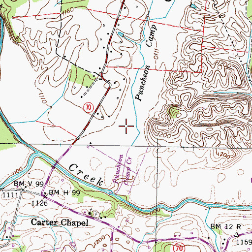 Topographic Map of Carter Valley, TN