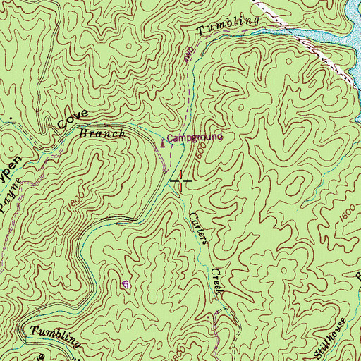 Topographic Map of Carters Creek, TN
