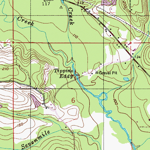 Topographic Map of Tippins Eddy, AL
